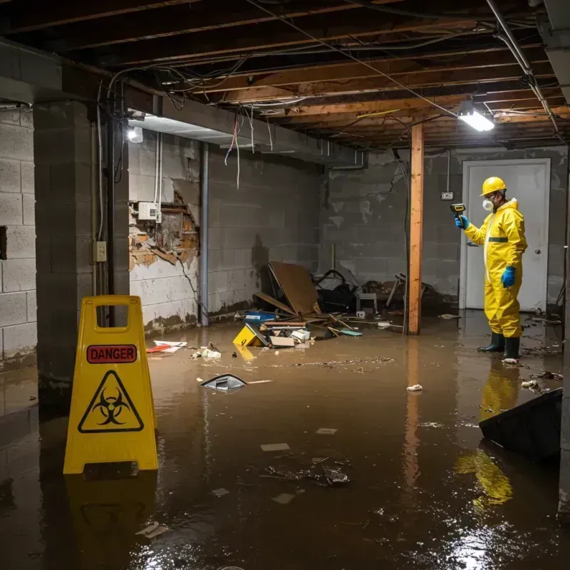 Flooded Basement Electrical Hazard in Fairbury, NE Property