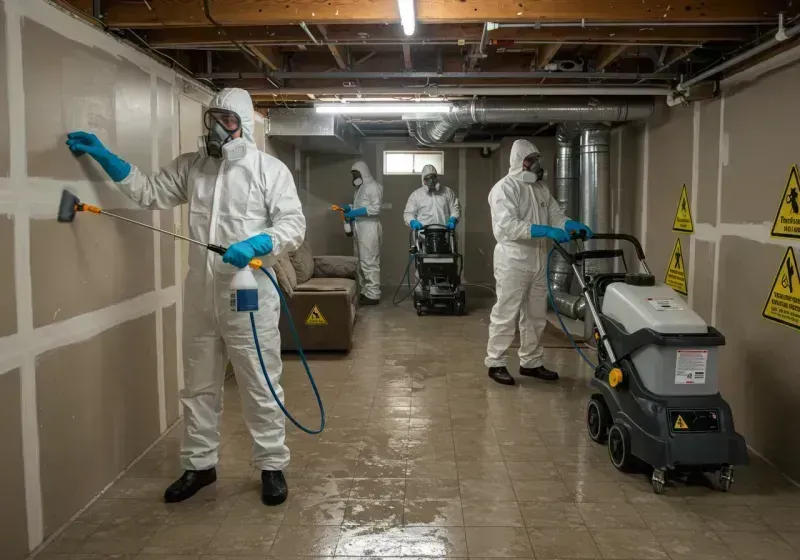 Basement Moisture Removal and Structural Drying process in Fairbury, NE